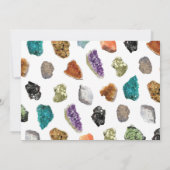 地質学誕生日パーティーロック宝石の結晶の写真 招待状 (裏面)