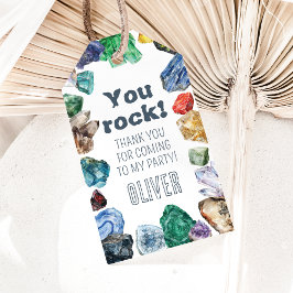 地質学誕生日ロックスジェムディグパーティーサンキューサンキュー ギフトタグ