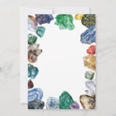 地質学誕生日招待状ロック招待状ジオードジェム 招待状 (裏面)