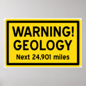 地質学警告標識 ポスター (正面)