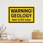 地質学警告標識 ポスター (キッチン)