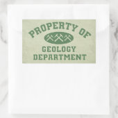 地質学部の財産 長方形シール (バッグ)