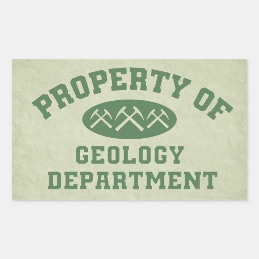 地質学部の財産 長方形シール (正面)
