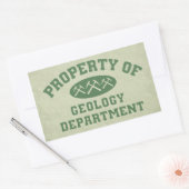 地質学部の財産 長方形シール (封筒)