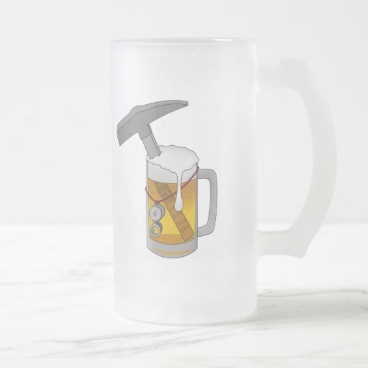 地質学部の飲む乗組員 フロストグラスビールジョッキ (右)