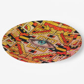 地質学部族/エスニック風変わりアイディナープレート ペーパープレート (アングル)