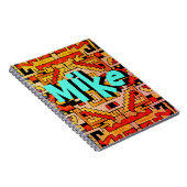 地質学部族/民族パターン&あなたの名前 ノートブック (右側)