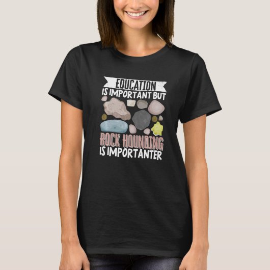 地質学鉱物の岩石収集化石の教育 Tシャツ (正面)