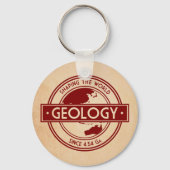 地質学 – 世界のロゴを形作る(アジア/オーストラリア) キーホルダー (正面)