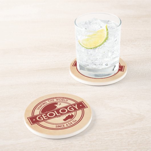 地質学 – 世界のロゴを形作る（アジア/オーストラリア） コースター (側面)