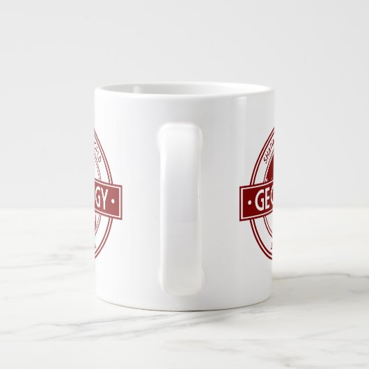 地質学 – 世界のロゴを形作る（アジア/オーストラリア） ジャンボコーヒーマグカップ (裏面)