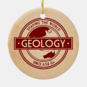 地質学 – 世界のロゴを形作る（アジア/オーストラリア） セラミックオーナメント (裏面)