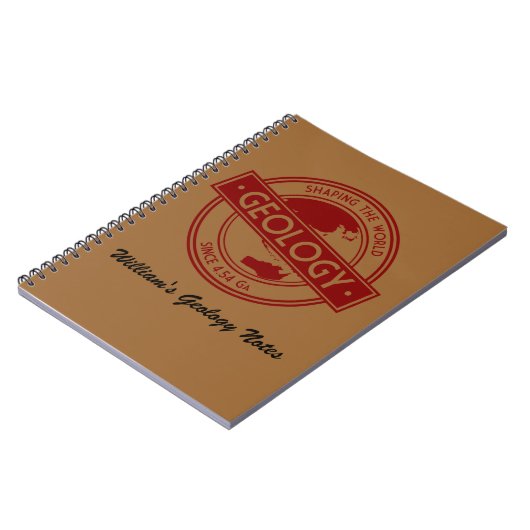 地質学 – 世界のロゴを形作る（アジア/オーストラリア） ノートブック (左側)