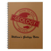 地質学 – 世界のロゴを形作る（アジア/オーストラリア） ノートブック (正面)