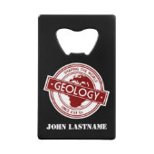 地質学 – 世界のロゴを形作る(ヨーロッパ/アフリカ) クレジットカード栓抜き (正面)