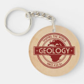 地質学 – 世界のロゴを形作る(ヨーロッパ) キーホルダー (正面)