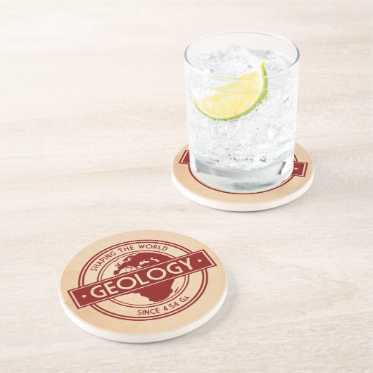 地質学 – 世界のロゴを形作る(ヨーロッパ) コースター (側面)