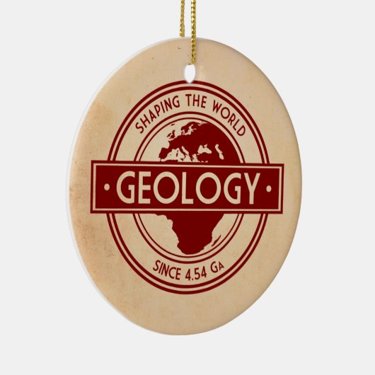 地質学 – 世界のロゴを形作る（ヨーロッパ） セラミックオーナメント (右)
