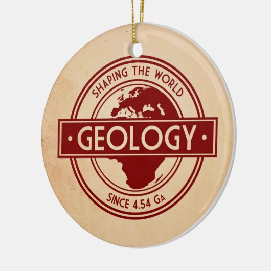 地質学 – 世界のロゴを形作る(ヨーロッパ) セラミックオーナメント (左)