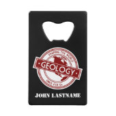 地質学 – 世界のロゴを形作る（北米） クレジットカード栓抜き (正面)