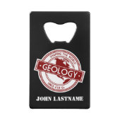 地質学 – 世界のロゴを形作る（北米） クレジットカード栓抜き (裏面)