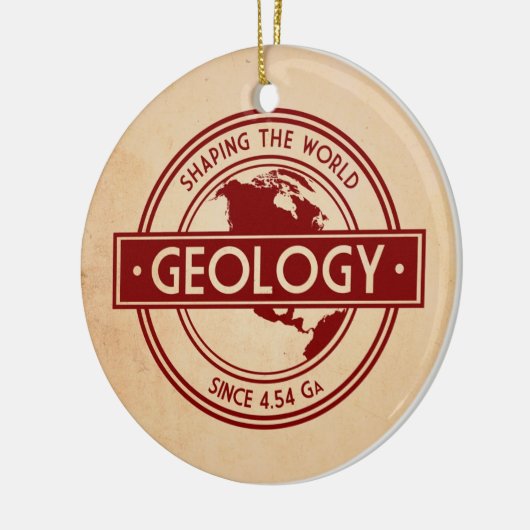 地質学 – 世界のロゴを形作る（北米） セラミックオーナメント (左)