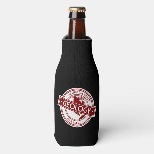 地質学 – 世界のロゴを形作る（北米） ボトルクーラー (ボトル正面)