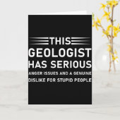 地質学 地球科学 面白い地質学者 T シャツ_3 カード (黄色い花)