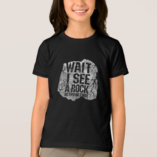 地質学 – 岩が見えるまで待つ トライブレンドTシャツ (正面)