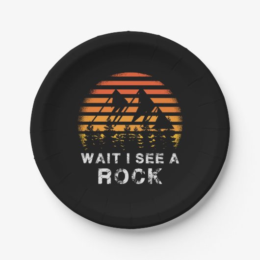 地質学 – 岩が見えるまで待つ ペーパープレート (正面)