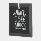 地質学 – 岩が見える ガラスオーナメント (正面左)