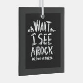 地質学 – 岩が見える ガラスオーナメント (正面右)