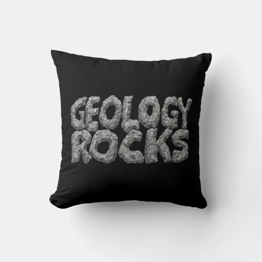 地質学 Rocks - 地球科学のダジャレ クッション (正面)
