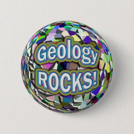 地質学 ROCKS! 缶バッジ (正面)