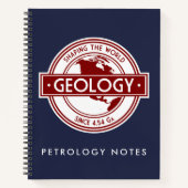 地質学 – World North Americaロゴのシェイプ ノートブック (正面)