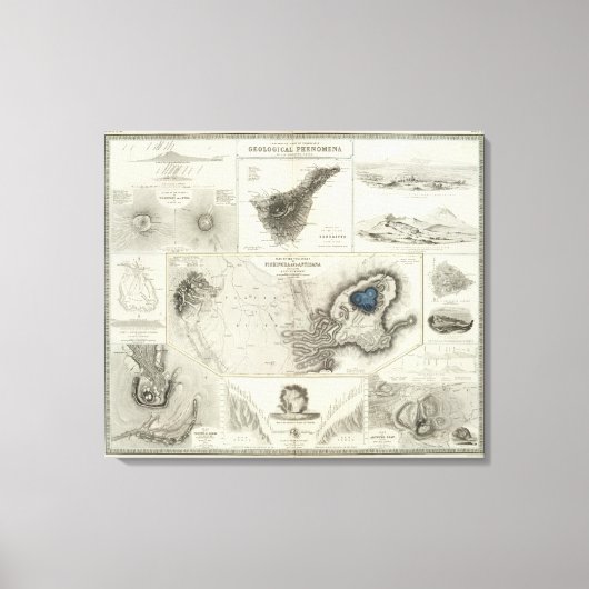 地質現象 キャンバスプリント (正面)
