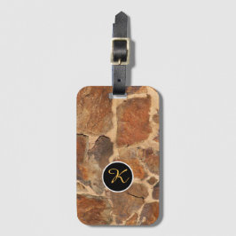 地質石構造カスタムモノグラム ラゲッジタグ