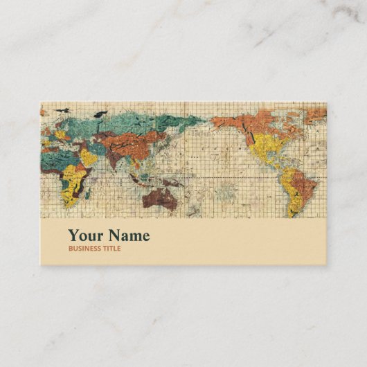 地質科学者世界地図バス 名刺 (正面)
