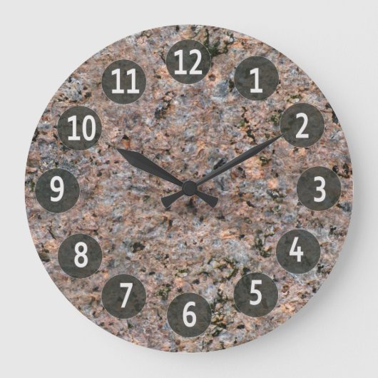 地質自然フォトロックテクスチャ ラージ壁時計 (正面)