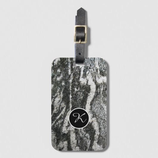 地質装飾岩体テクスチャーカスタムモノグラム ラゲッジタグ (正面縦)