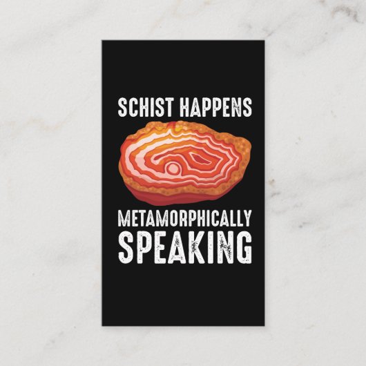 地質鉱物地理科おもしろい学者 名刺 (正面)