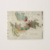 地質·古生物学的複合地図 ジグソーパズル (横)