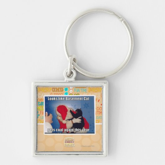 地階猫は石炭を得ます キーホルダー (正面)