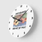 地震は私の責任ではない(プレートテクトニクス) ラウンド壁時計 (傾斜)