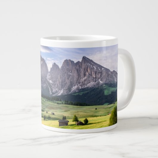 地震予言者アルム |ドロマイト・アルプス(イタリア) ジャンボコーヒーマグカップ (正面右)