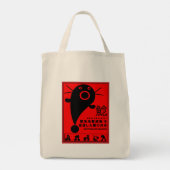 地震日本ののナマズ神話Tシャツ トートバッグ (裏面)