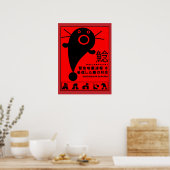 地震日本の魚神話 ポスター (キッチン)