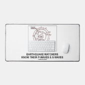 地震観測者がP波S波を知る デスクマット (キーボード&マウス)