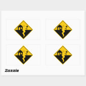 地震警告の商品と衣類 長方形シール (シート)