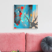 地震 キャンバスプリント (インサイチュ (リビング))